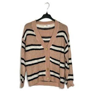 All In Favor Stripe V-Neck Cardigan